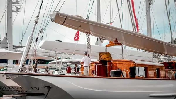 Sailboats Docked at the Monaco Boat Show